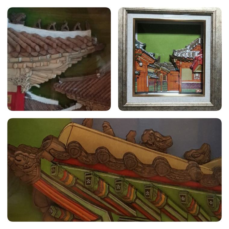 쉐도우박스 — 한옥 처마와 단청. 전체와 부분